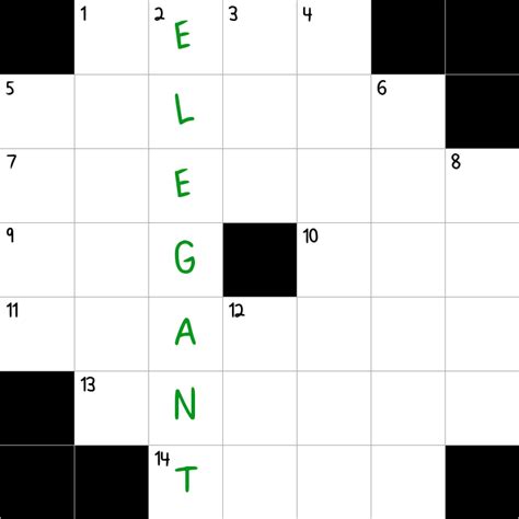 stylish refined crossword puzzle.